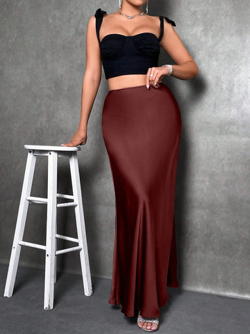 Raffinéa Women's Solid Color Basic Skirt