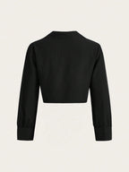 LUNE Women's V-Neck Buttoned Shirt With Circular Rings shein