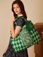 Letter & Harrypotter Deathly Hallows Geo Graphic Tote Bag shein