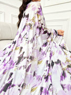 Modely Allover Print Tube Bodycon Dress & Open Front Coat shein
