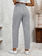 Essnce Plicated Detail Carrot Pants shein