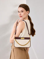 MOTF PREMIUM WOMEN'S COLOR BLOCK CHAIN SHOULDER BAG shein