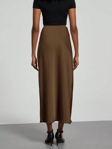 Women's Fashion Casual Stretch Silk Satin Texture Satin Skirt