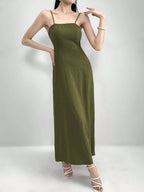 Mulvari Solid Casual Cami Dress & Drop Shoulder Shirt shein