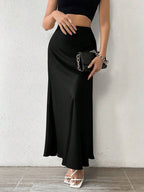 Tall Satin Mermaid-Style Maxi Skirt shein