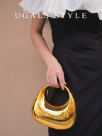 Luxury 2023 Women's Party Prom Crescent Clip Box Evening Clutch Acrylic Transparent Clutch Waterproof Crossbody Bag shein