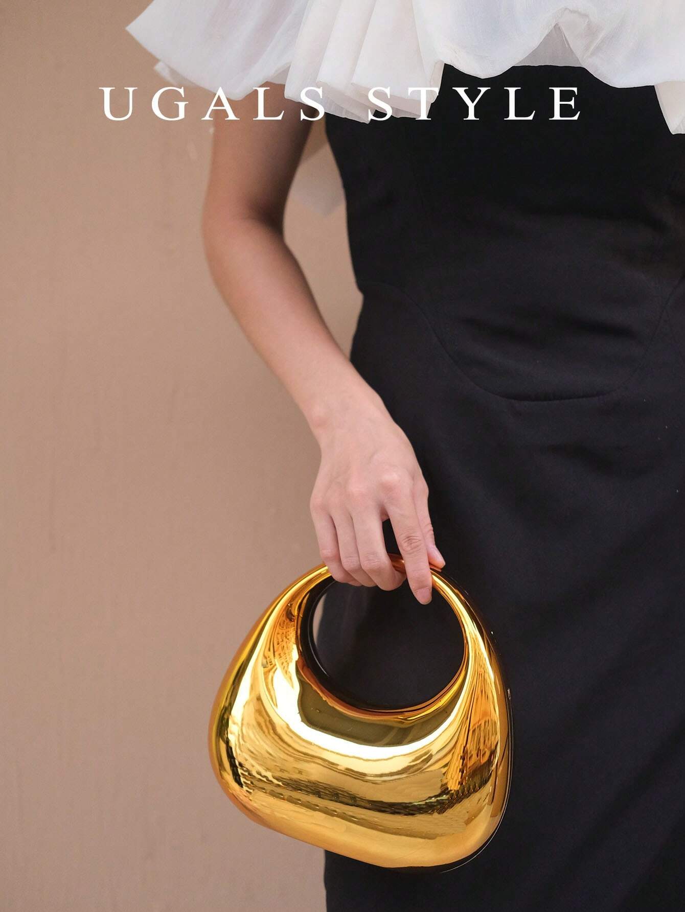 Luxury 2023 Women's Party Prom Crescent Clip Box Evening Clutch Acrylic Transparent Clutch Waterproof Crossbody Bag shein