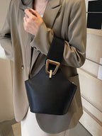 High Sense Bag Color Matching Handbag Cross-Body Bucket Bag shein