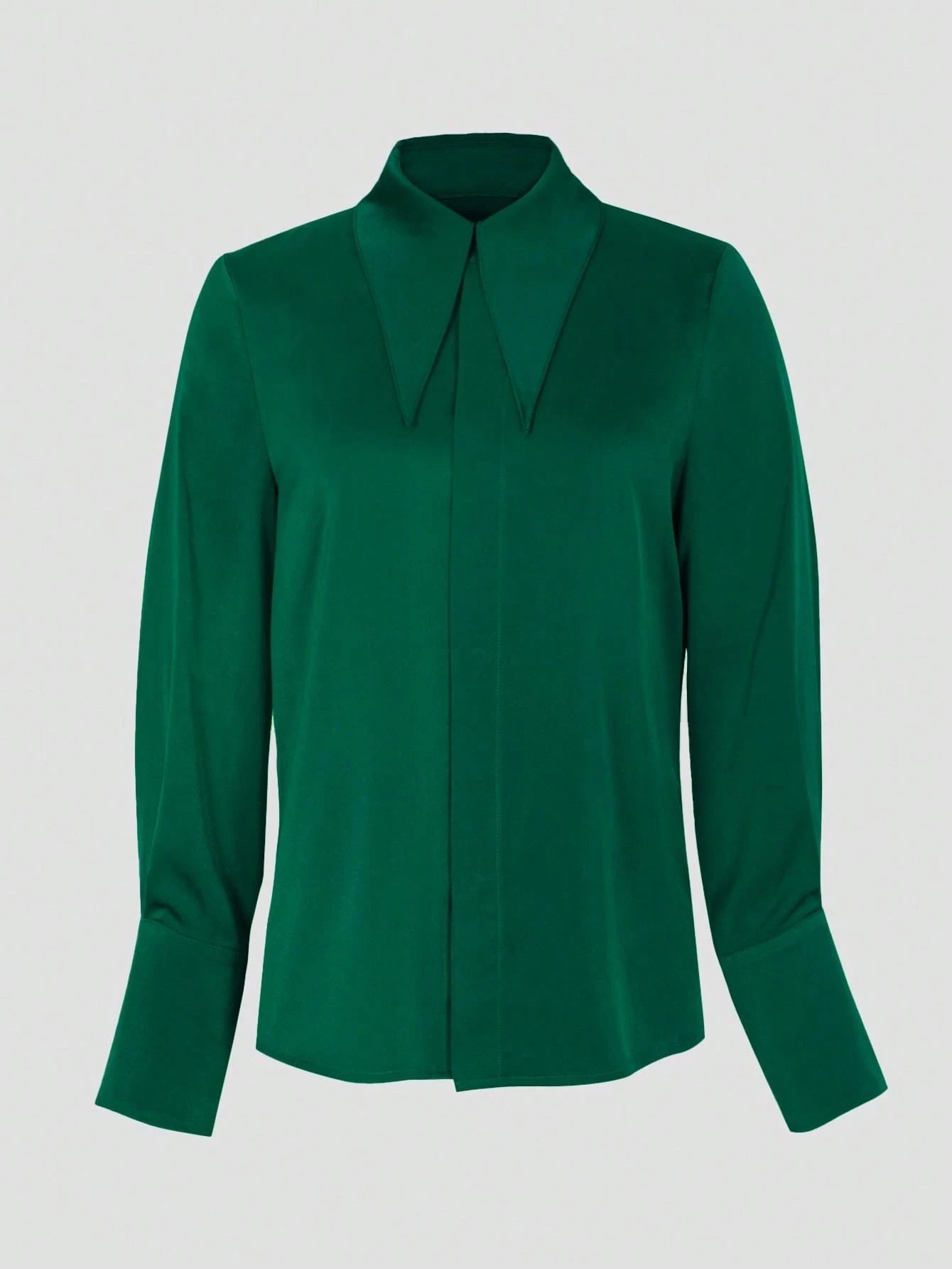 Women's Fashion Long Sleeve Solid Color Shirt