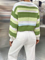 MOOSTA Colorblock Drop Shoulder Sweater shein