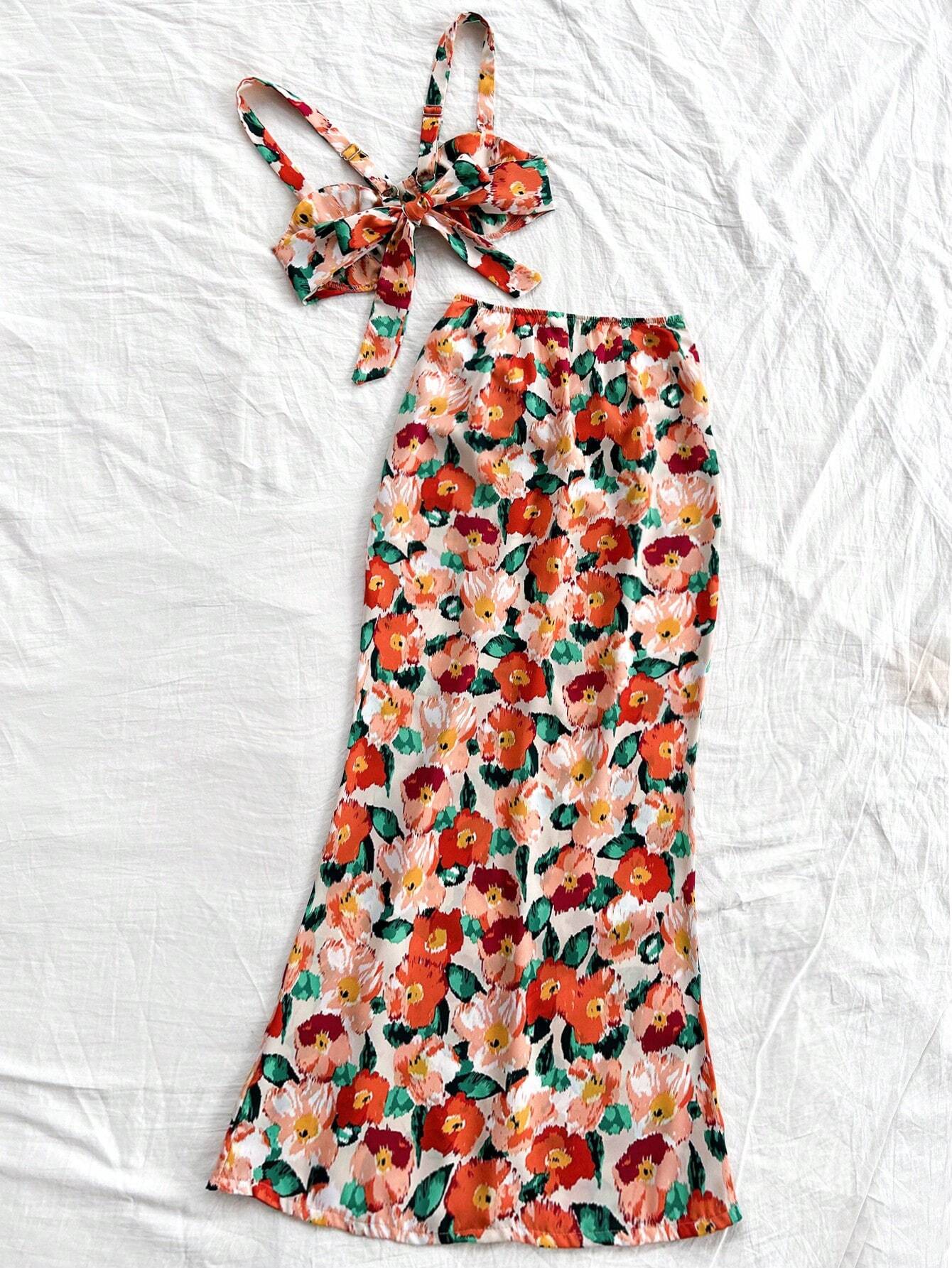 WYWH Women's Vacation Set, Suitable For Beaches And Seaside shein