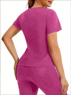 Women's Sweat Enhancing Workout Top Short Sleeve T-Shirt shein