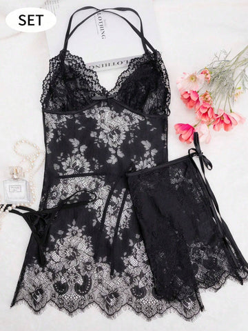 Sexy Lingerie, Sheer Lace Nightgown, Women's Nightgown, And Sexy Lingerie Set shein