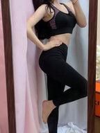 4pcs Women's Yoga Bra, Loose T-Shirt, Sports Leggings And Jogging Suit shein