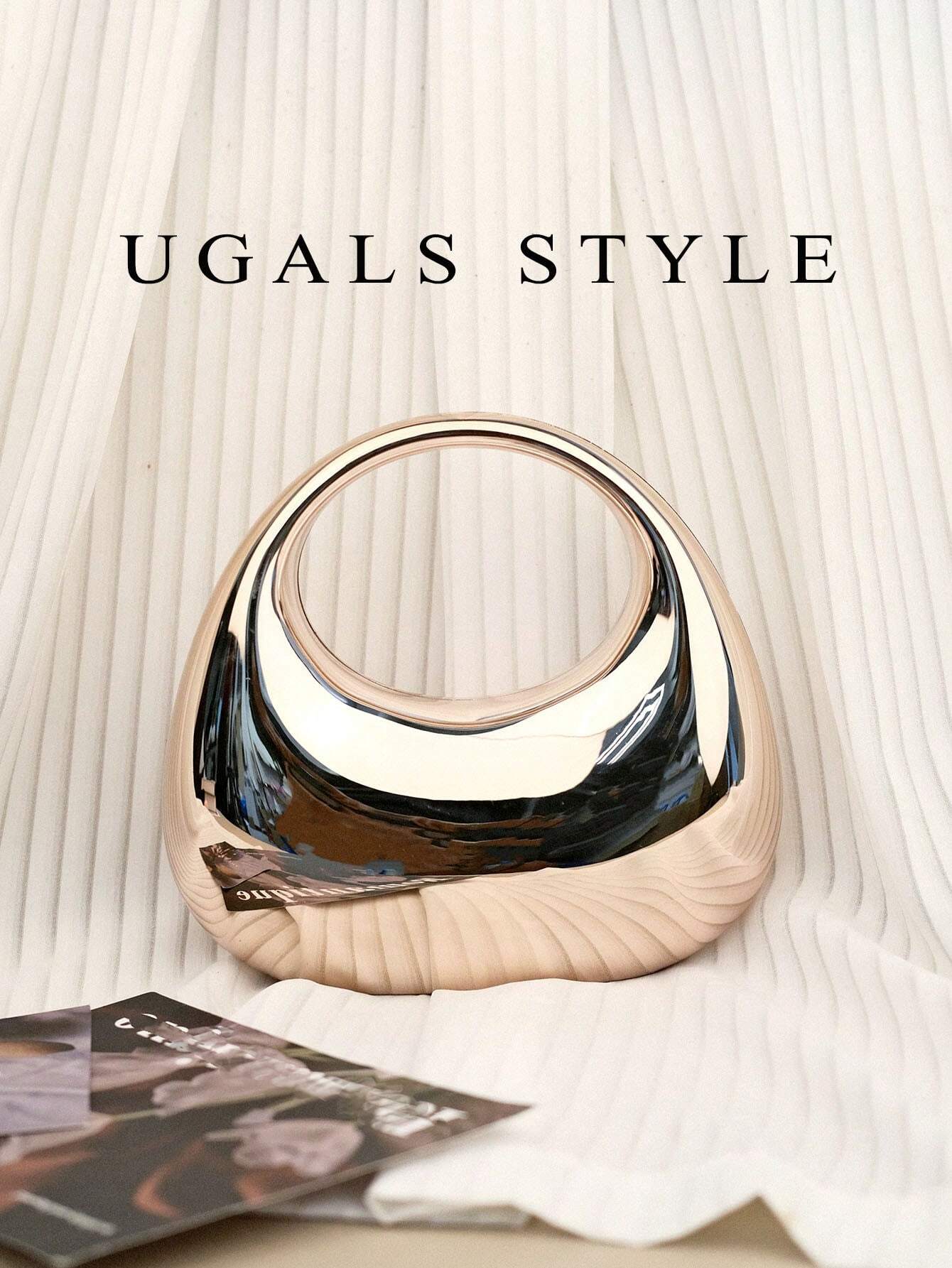 Luxury 2023 Women's Party Prom Crescent Clip Box Evening Clutch Acrylic Transparent Clutch Waterproof Crossbody Bag shein