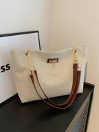 1pc Polyester Deer Decoration Large Capacity Zipper Closure Fashion Shoulder Tote Bag shein