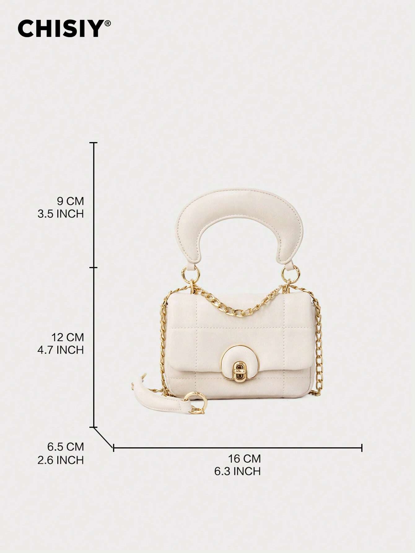 CHISIY CHISIY Handmade Brocade Chain Strap Detachable Adjustable Lightweight Fresh Casual Commute Women's Shoulder Bag shein