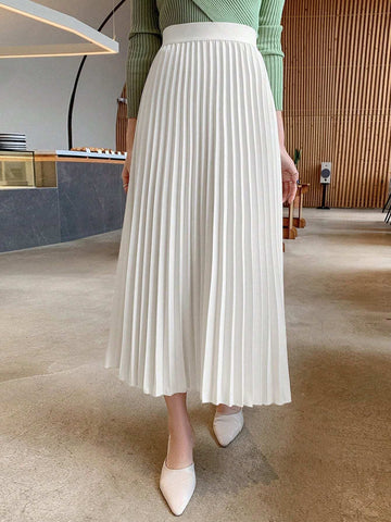 AZ Pleated A-Line Skirt