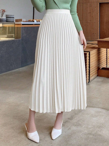 AZ Pleated A-Line Skirt