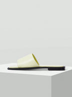 MOTF PREMIUM SQUARE TOE MINIMALIST TWO TONE MULE FLAT SANDALS shein