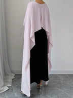 Privé Women's Round Neck Batwing Sleeve Maxi Elegant Party Dress shein