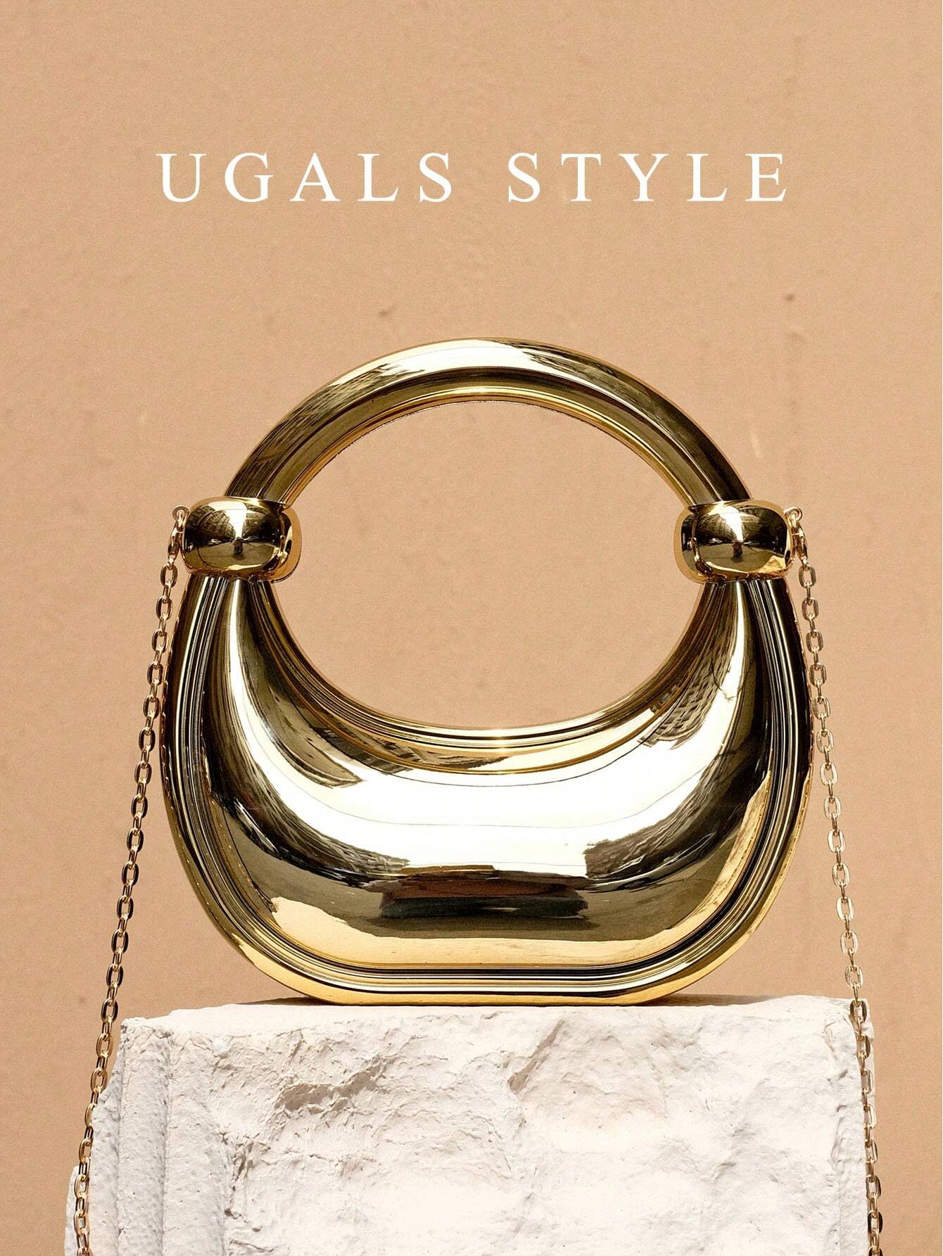 Luxury 2023 Women's Party Prom Crescent Clip Box Evening Clutch Acrylic Transparent Clutch Waterproof Crossbody Bag shein