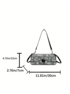 1pc Fashionable Crocodile Pattern Versatile Crossbody Bag With Chain Strap shein