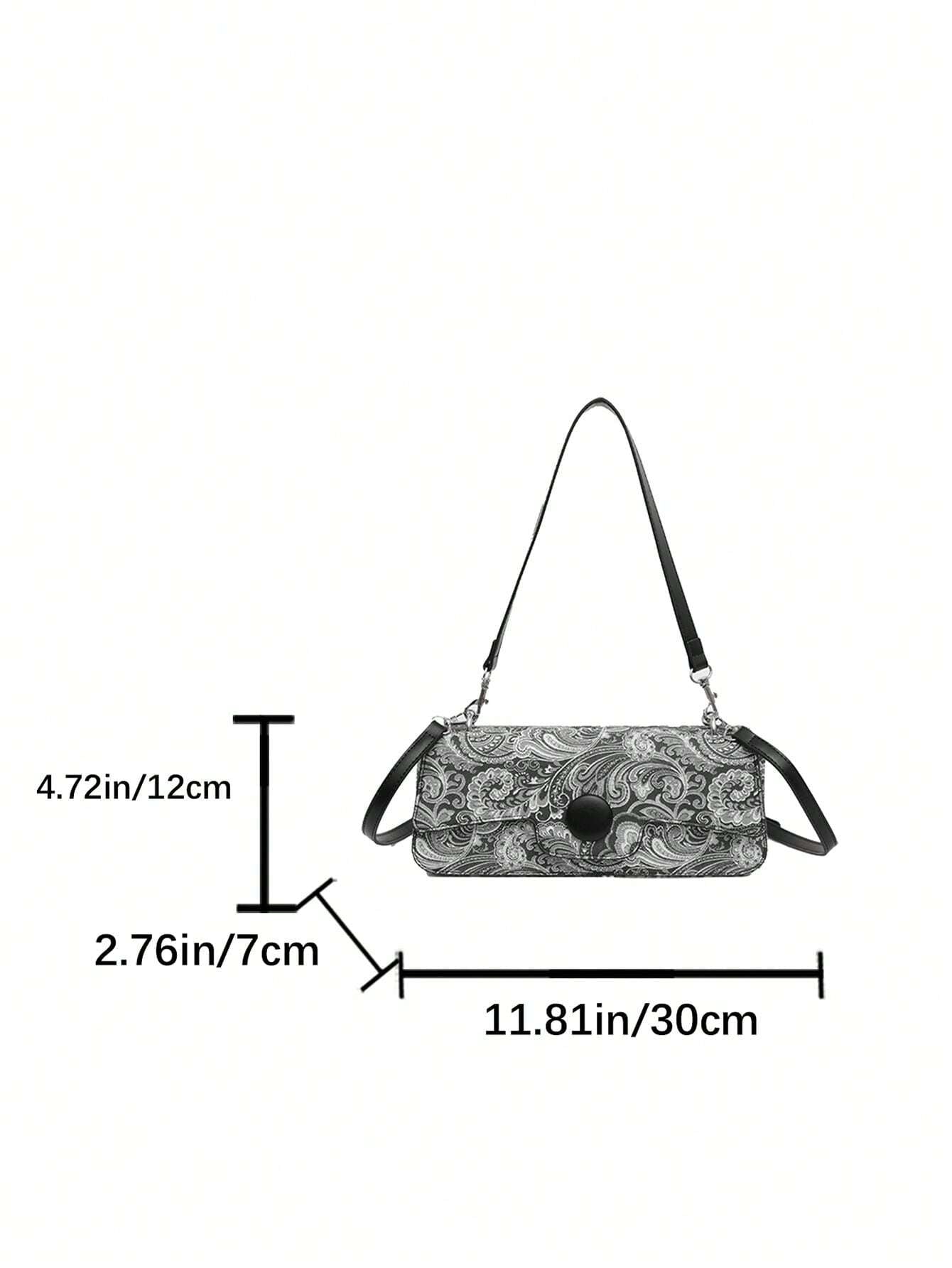 1pc Fashionable Crocodile Pattern Versatile Crossbody Bag With Chain Strap shein