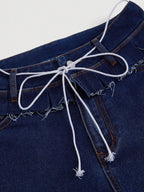 MOD Women Wide Leg Jeans 2 In 1 Relaxed Fit Blue shein