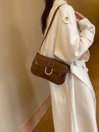 Fashion PU Leather Shoulder Bag shein