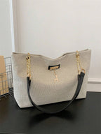 1pc Polyester Deer Decoration Large Capacity Zipper Closure Fashion Shoulder Tote Bag shein