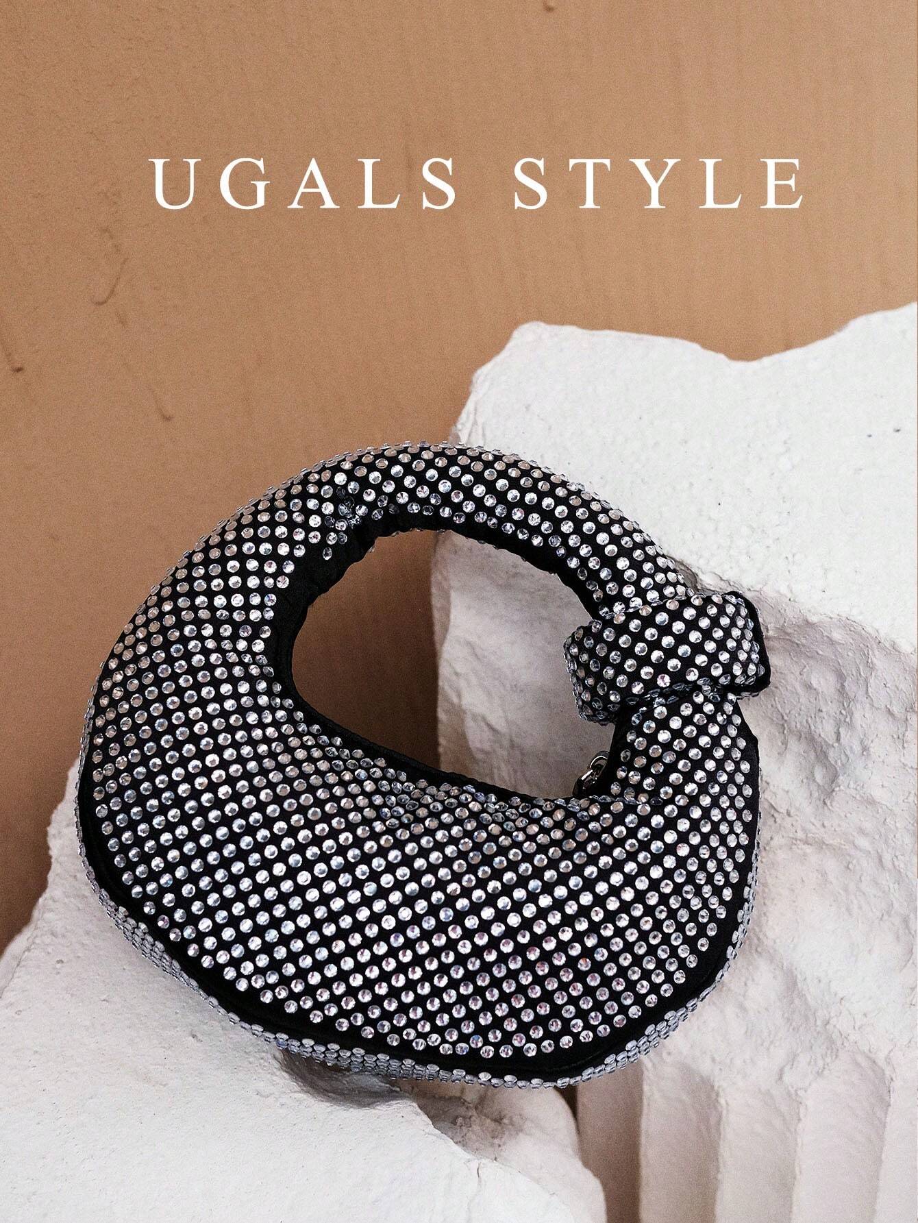 Luxury 2023 Women's Party Prom Crescent Clip Box Evening Clutch Acrylic Transparent Clutch Waterproof Crossbody Bag shein