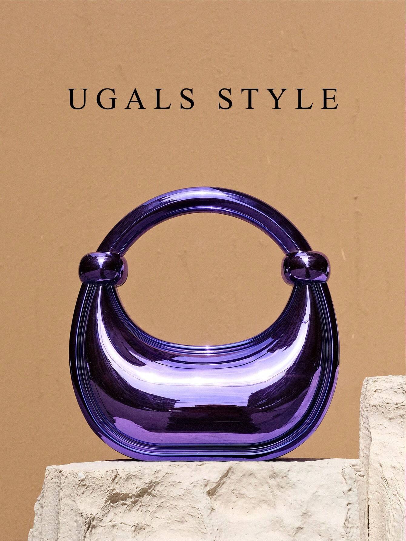 Luxury 2023 Women's Party Prom Crescent Clip Box Evening Clutch Acrylic Transparent Clutch Waterproof Crossbody Bag shein