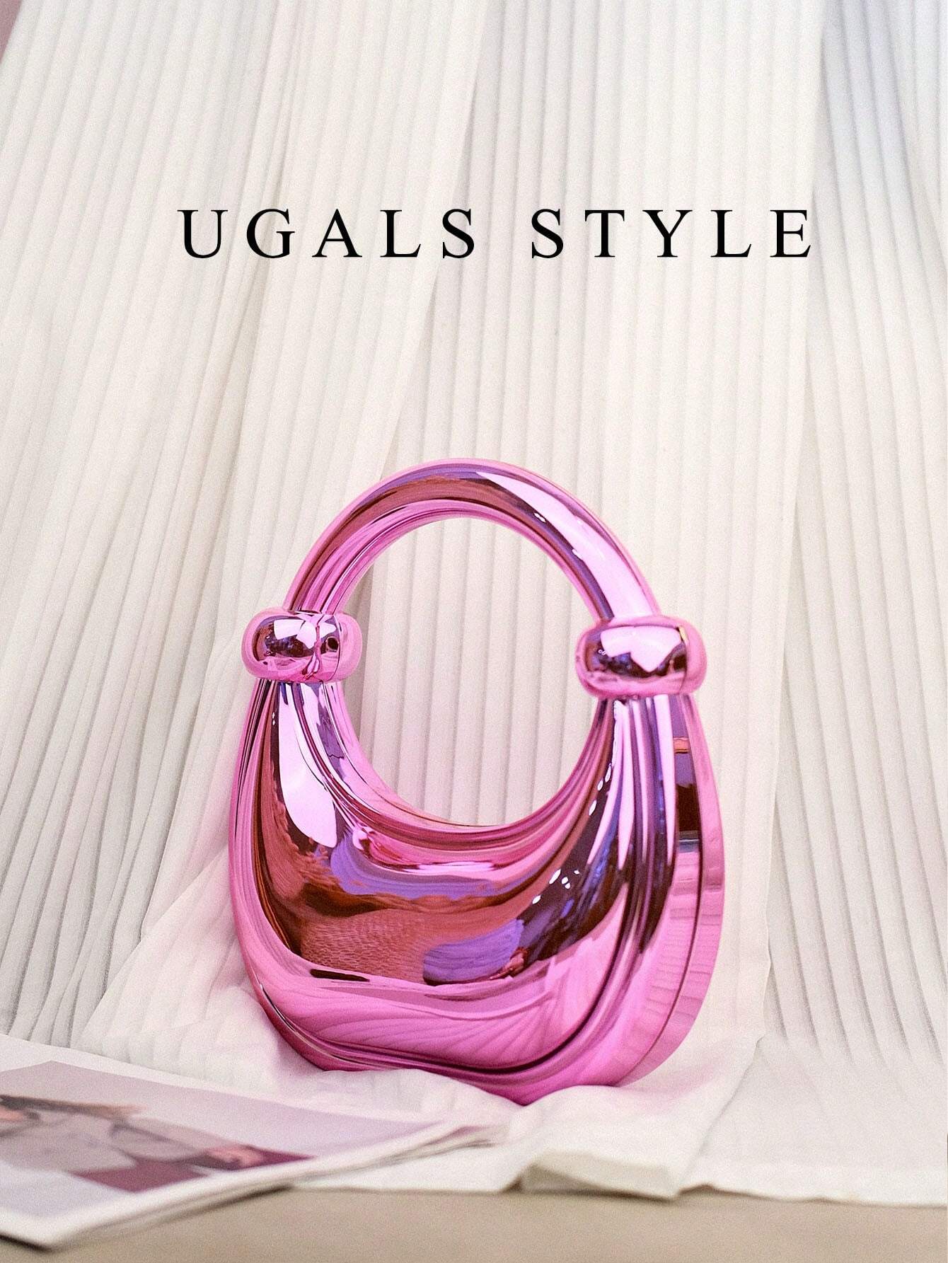 Luxury 2023 Women's Party Prom Crescent Clip Box Evening Clutch Acrylic Transparent Clutch Waterproof Crossbody Bag shein