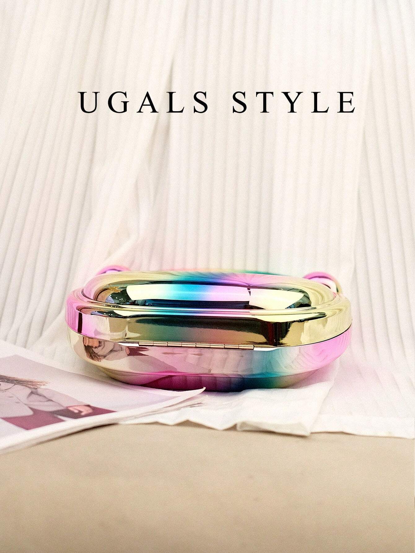 Luxury 2023 Women's Party Prom Crescent Clip Box Evening Clutch Acrylic Transparent Clutch Waterproof Crossbody Bag shein