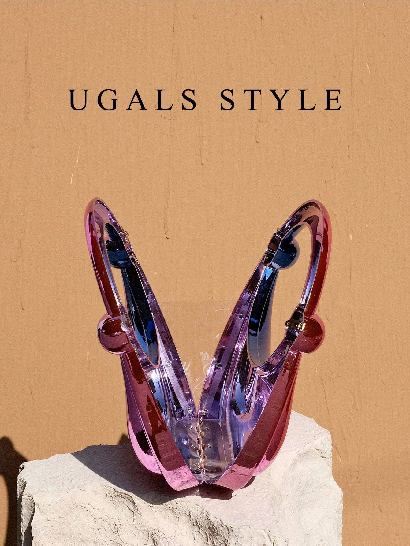 Luxury 2023 Women's Party Prom Crescent Clip Box Evening Clutch Acrylic Transparent Clutch Waterproof Crossbody Bag shein