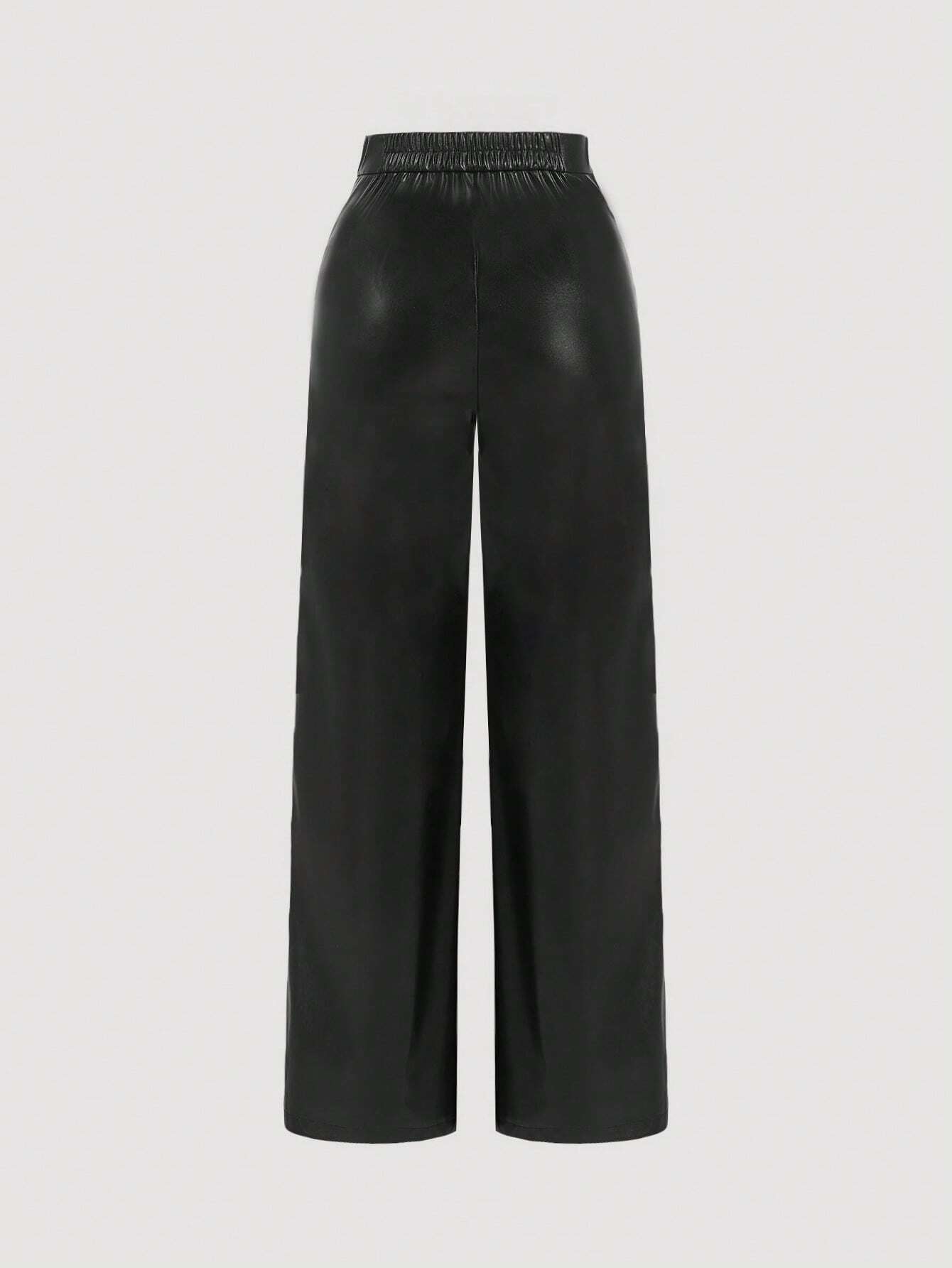 MOD Solid Straight Leg Pants shein