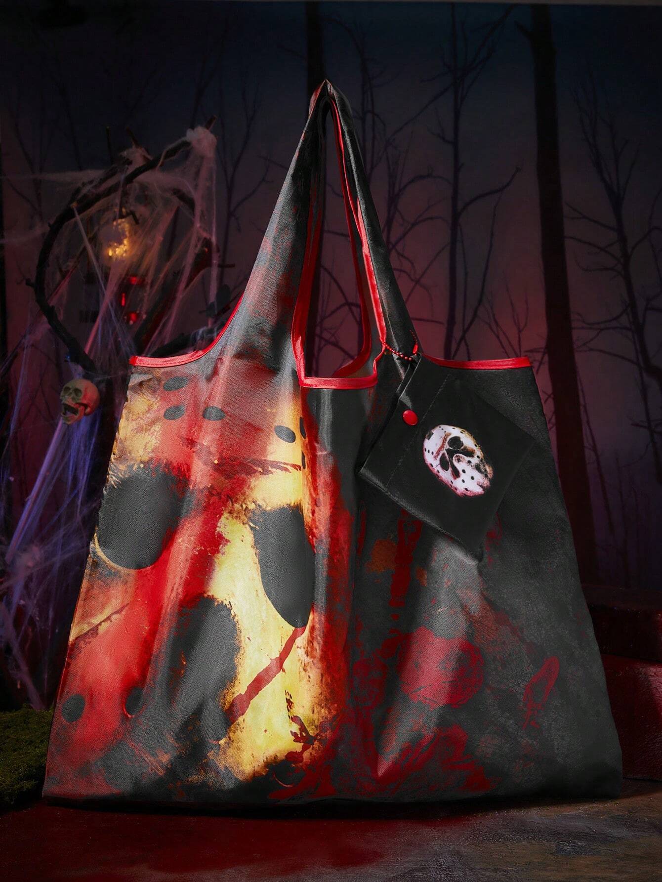 Letter & Harrypotter Deathly Hallows Geo Graphic Tote Bag shein