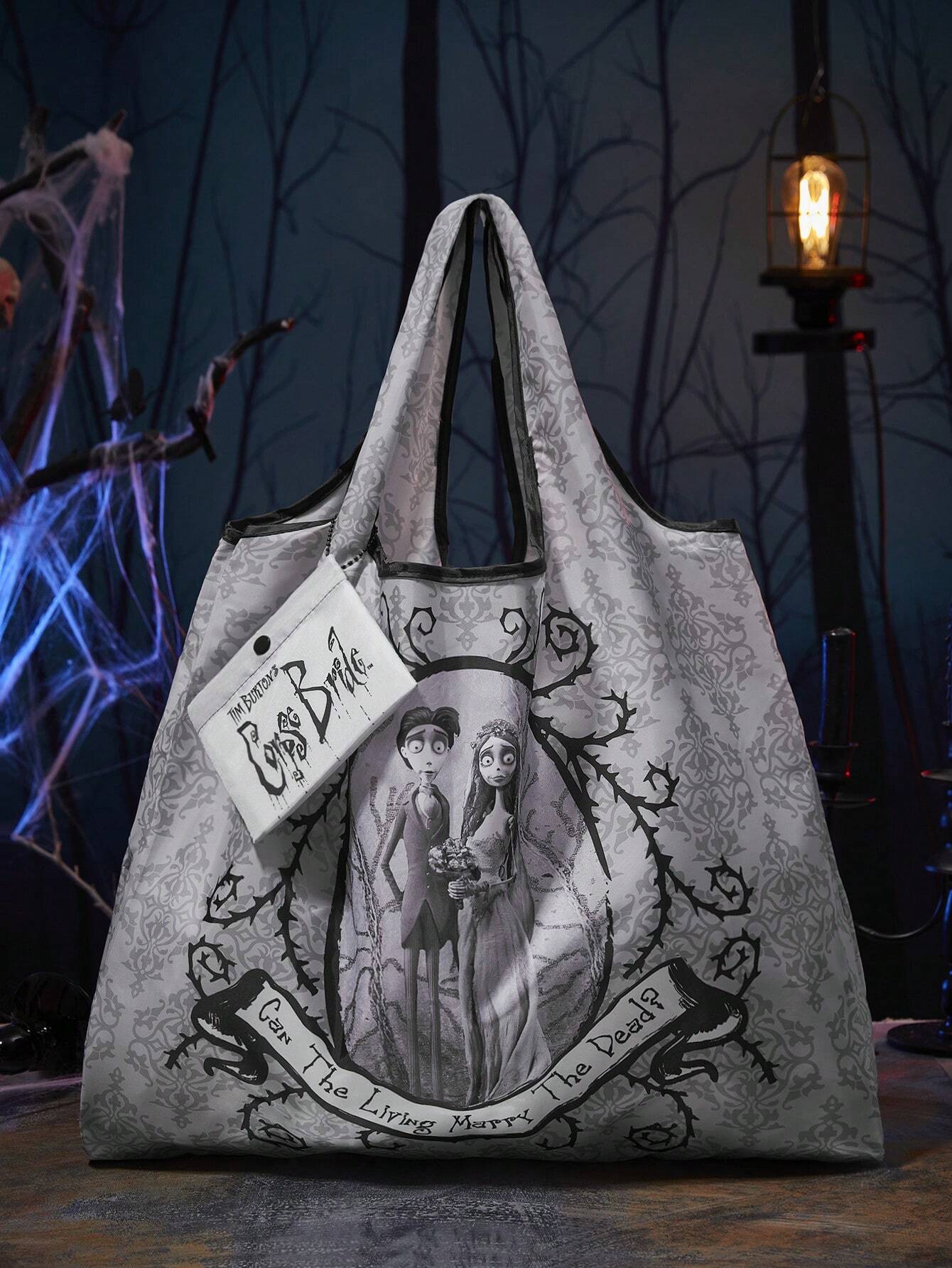 Letter & Harrypotter Deathly Hallows Geo Graphic Tote Bag shein