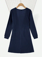 LUNE Solid Open Front Pocket Patched Coat shein