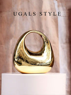 Luxury 2023 Women's Party Prom Crescent Clip Box Evening Clutch Acrylic Transparent Clutch Waterproof Crossbody Bag shein