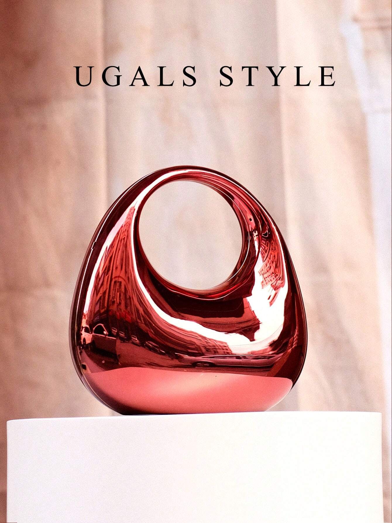 Luxury 2023 Women's Party Prom Crescent Clip Box Evening Clutch Acrylic Transparent Clutch Waterproof Crossbody Bag shein