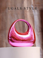 Luxury 2023 Women's Party Prom Crescent Clip Box Evening Clutch Acrylic Transparent Clutch Waterproof Crossbody Bag shein