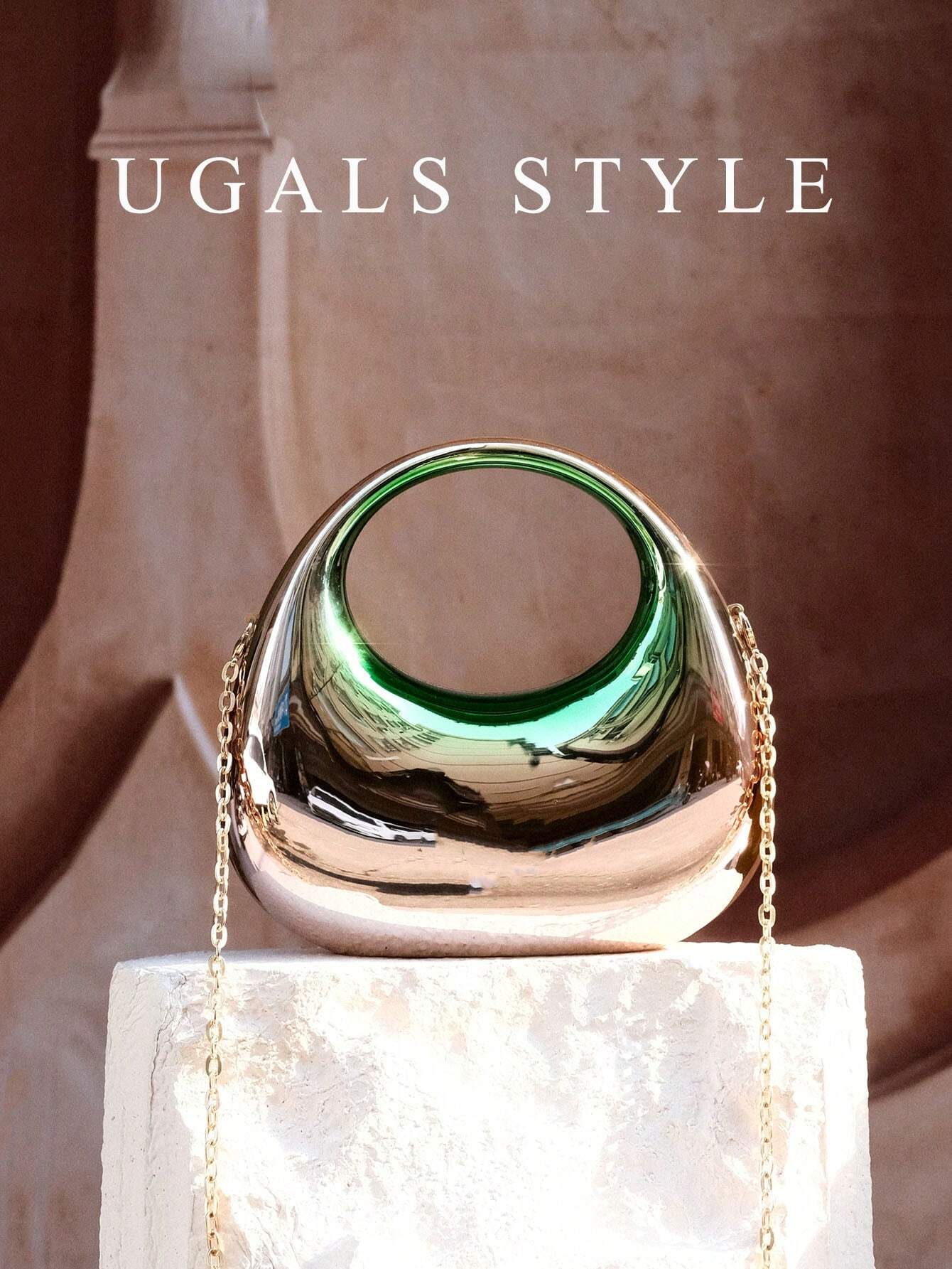 Luxury 2023 Women's Party Prom Crescent Clip Box Evening Clutch Acrylic Transparent Clutch Waterproof Crossbody Bag shein