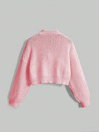ROMWE Kawaii Women's Pink Three-Dimensional Bow Accessories Cute Girl Minimalist Sexy Cardigan shein