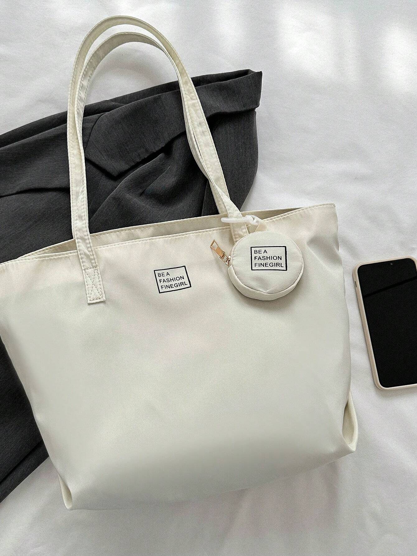 Fashionable,Minimalist,Casual,Large Shoulder Tote Bag shein