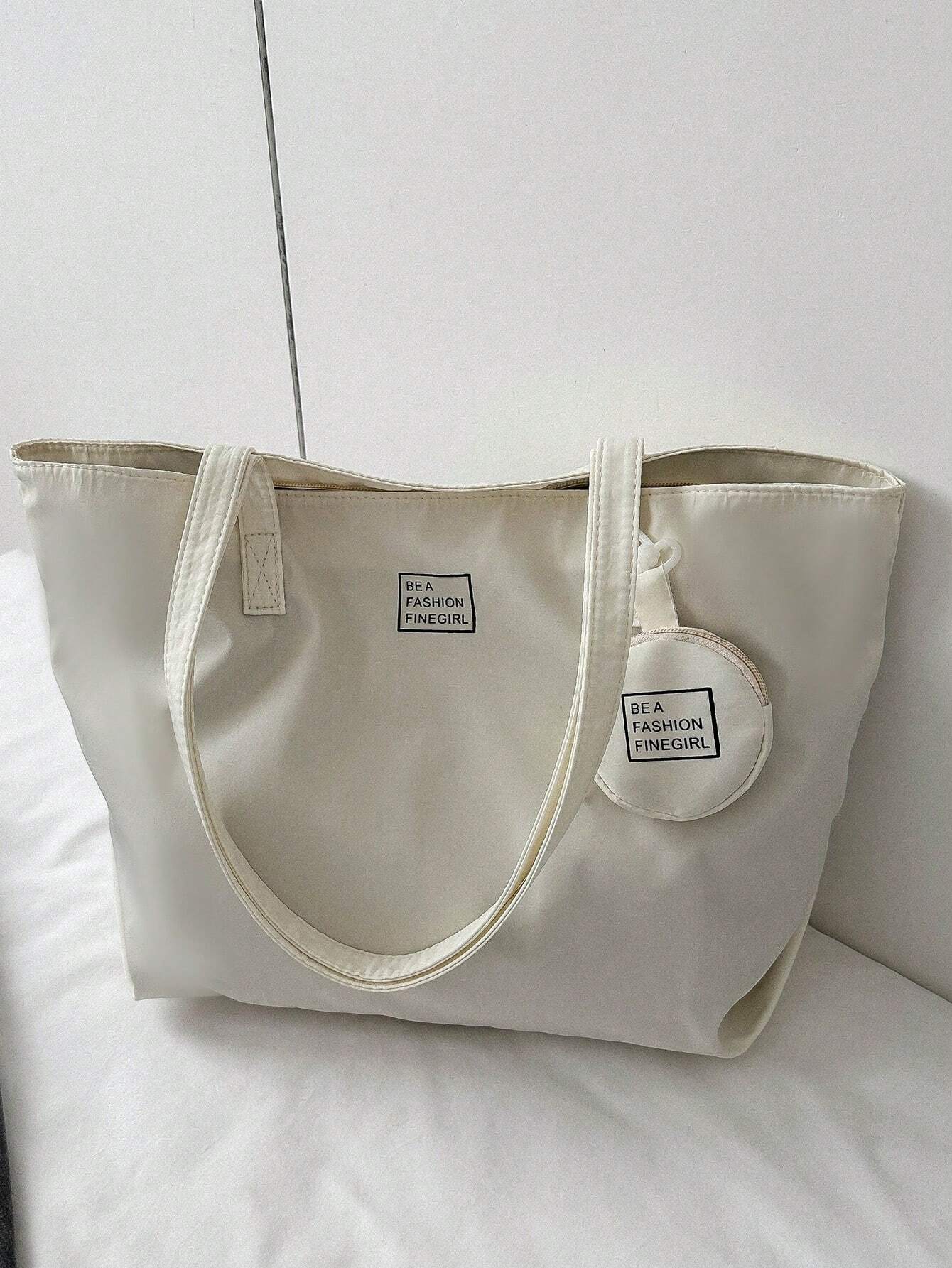 Fashionable,Minimalist,Casual,Large Shoulder Tote Bag shein
