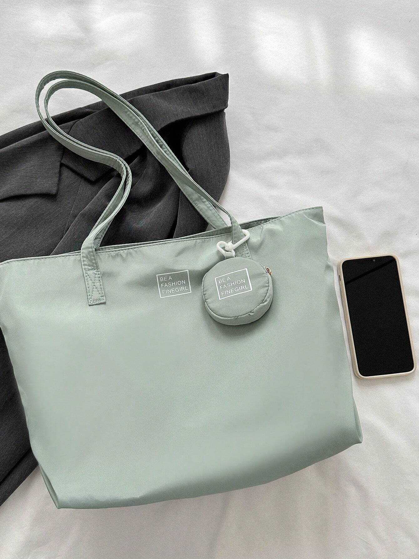 Fashionable,Minimalist,Casual,Large Shoulder Tote Bag shein