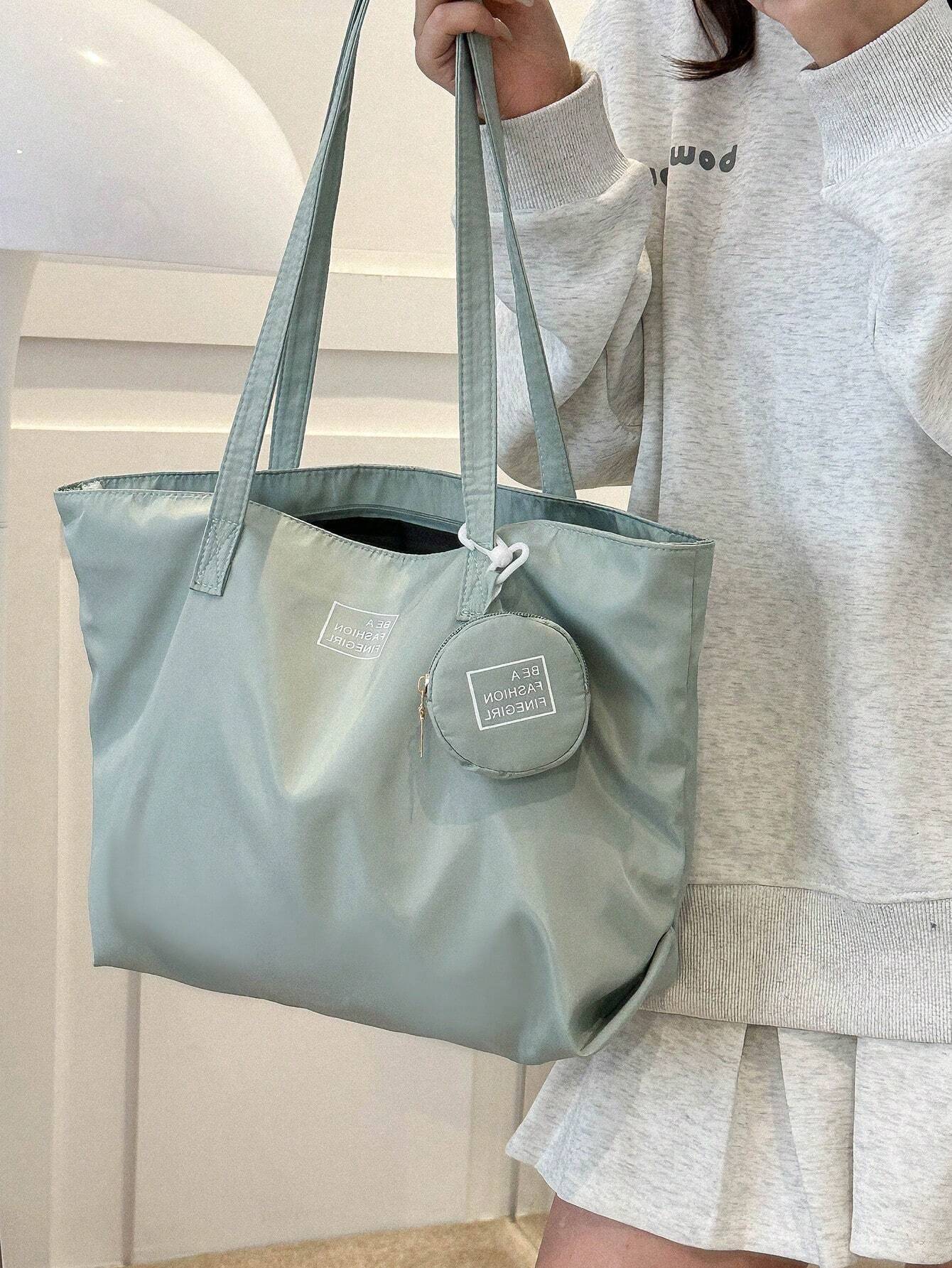 Fashionable,Minimalist,Casual,Large Shoulder Tote Bag shein