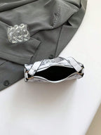 Fashion Women Handbag PU Leather Solid Color Casual Shoulder Bag With Texture shein